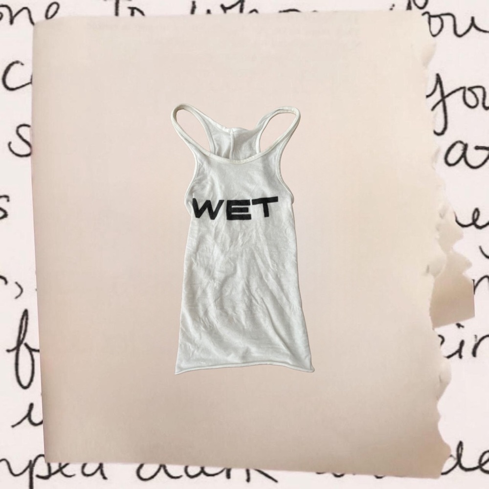 rare yeezy mowalola 'wet' racerback tank top